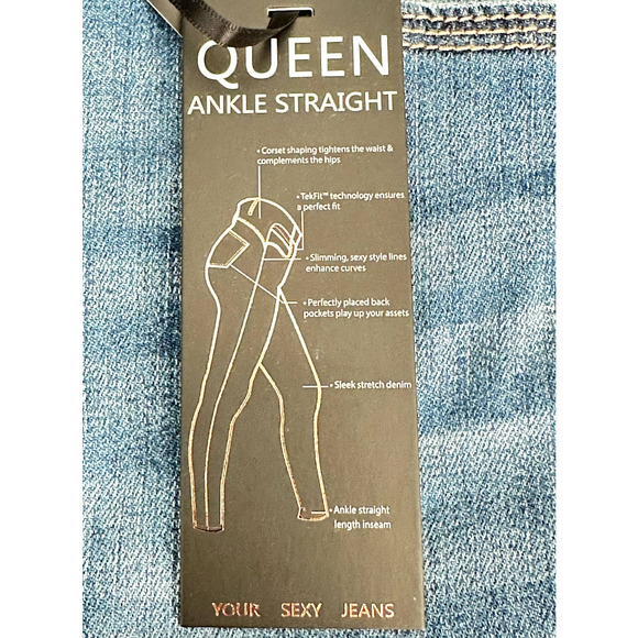 YSJeans NWT Women's Queen Ankle Straight Jeans Sz. 16W - Picture 4 of 6